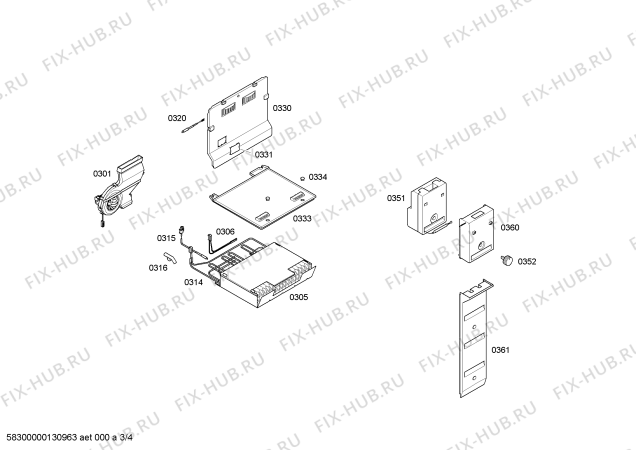Взрыв-схема холодильника Siemens KD30NV43 - Схема узла 03