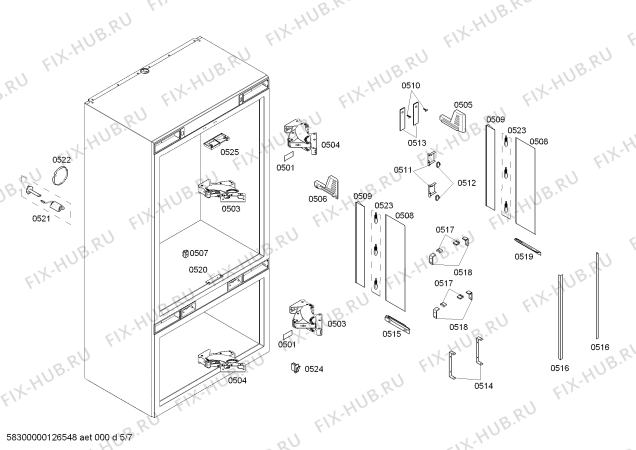 Схема №1 RB491200 с изображением Кабель для холодильной камеры Bosch 00643024