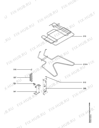 Взрыв-схема плиты (духовки) Aeg B4140-D - Схема узла Electrical equipment