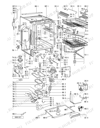 Схема №1 GSI 4855 CTW-IN с изображением Панель для посудомойки Whirlpool 481245370211