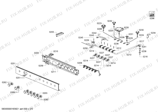 Схема №2 HG73G8356M с изображением Таймер для электропечи Siemens 00629910