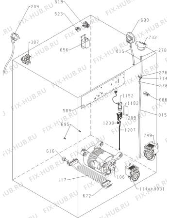 Схема №1 MCW8644HA (455598, PS10/35140) с изображением Обшивка для стиральной машины Gorenje 456610