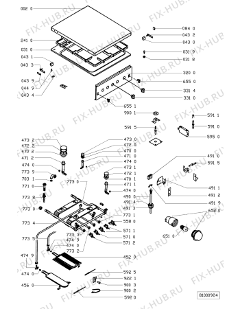 Схема №1 ACM 302 AV с изображением Пламярассекатель для плиты (духовки) Whirlpool 481936078429