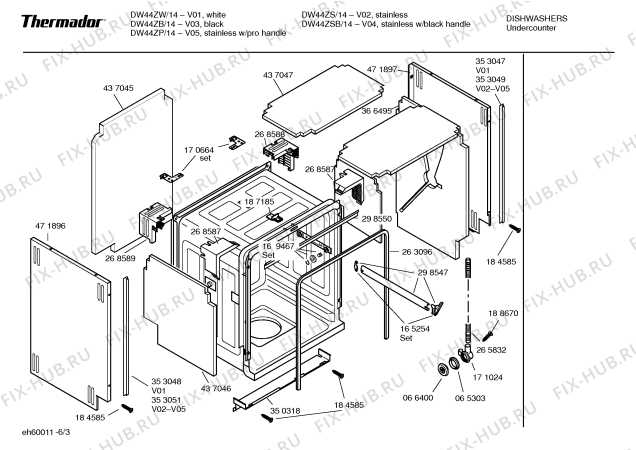 Схема №1 SHU9916UC с изображением Проточный нагреватель для посудомойки Bosch 00480316