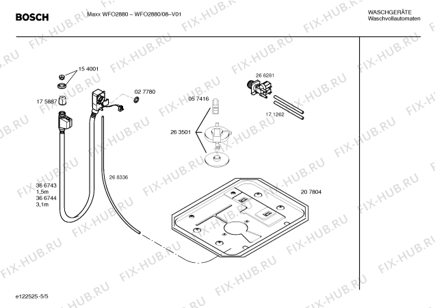 Схема №1 WFO2880 Maxx WFO 2880 с изображением Инструкция по установке и эксплуатации для стиралки Bosch 00587188