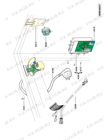 Схема №2 AWG 712 D F с изображением Блок управления для стиральной машины Whirlpool 480111102059