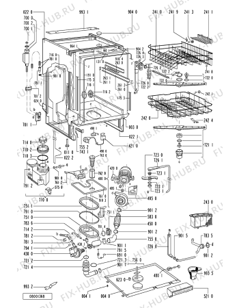 Схема №1 ADG 3340 AV с изображением Панель для посудомоечной машины Whirlpool 481245370607