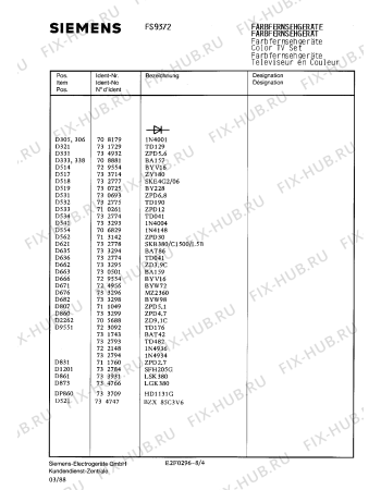 Схема №2 FS9372 с изображением Панель для телевизора Siemens 00782044