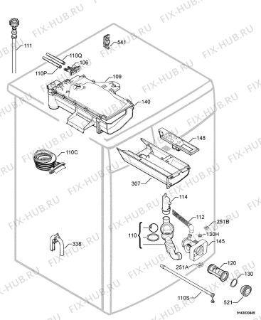 Взрыв-схема стиральной машины Zanussi ZWG5160 - Схема узла Hydraulic System 272