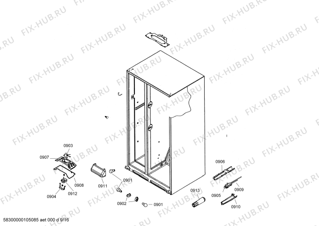 Схема №1 SK535263 с изображением Вставка для холодильника Bosch 00603285