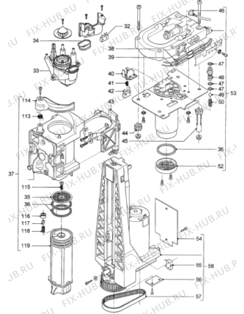 Взрыв-схема кофеварки (кофемашины) Gorenje CFA9100E (196544, 0132273026) - Схема узла 04