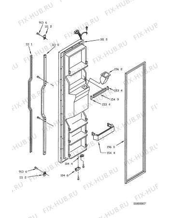 Схема №2 KGN 7050/0 KGN 7050 с изображением Дверка для холодильника Whirlpool 481944268443