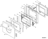 Схема №1 ERP60 (F023957) с изображением Ручка двери для электропечи Indesit C00139205