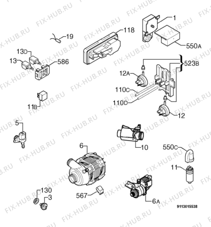 Взрыв-схема посудомоечной машины Schaub Lorenz SLD452 - Схема узла Electrical equipment 268