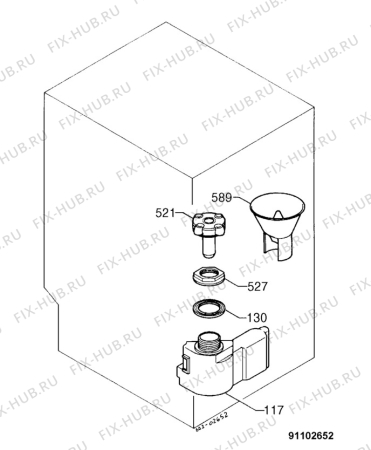 Взрыв-схема посудомоечной машины Zanussi ID4205B - Схема узла Water softener 066