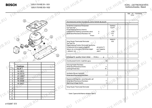 Взрыв-схема холодильника Bosch GSU1701NE - Схема узла 03