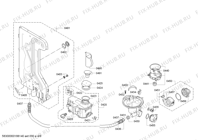 Схема №1 JDB9600CWS с изображением Винт для электропосудомоечной машины Bosch 00632891