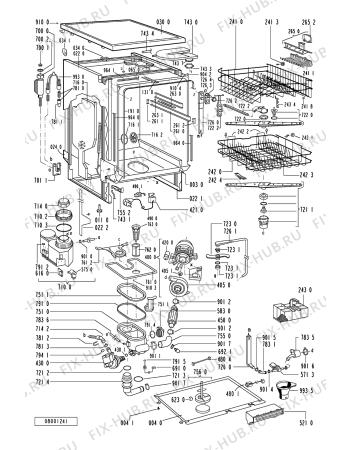 Схема №1 ADP 995 WHM с изображением Панель для посудомойки Whirlpool 481245370431