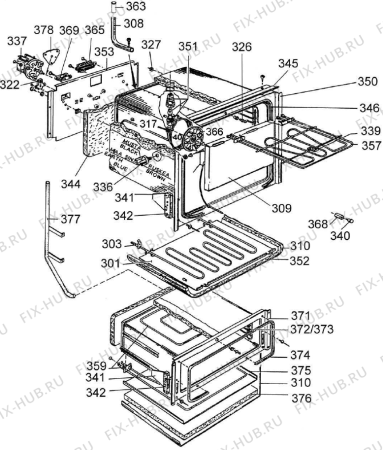 Взрыв-схема вытяжки Gorenje 165A A165C67A NO   -White FS 60 (900000376, A165C67A) - Схема узла 03