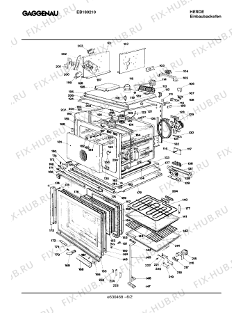 Взрыв-схема плиты (духовки) Gaggenau EB180210 - Схема узла 02