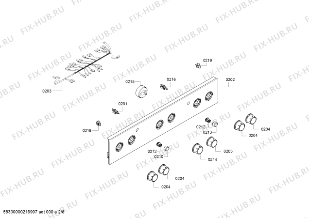 Взрыв-схема плиты (духовки) Bosch HGL120B50Q - Схема узла 02