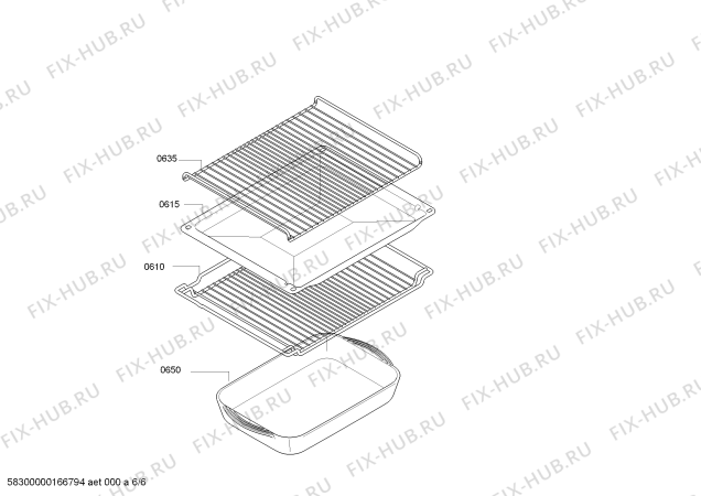 Взрыв-схема плиты (духовки) Neff C67P70N3GB - Схема узла 06