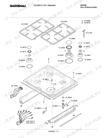 Схема №1 KG155214 с изображением Кабель для плиты (духовки) Bosch 00261691
