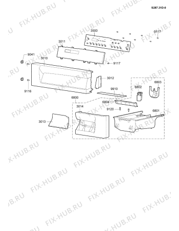 Схема №1 WA 5080 LI с изображением Лючок для стиралки Whirlpool 480111104837