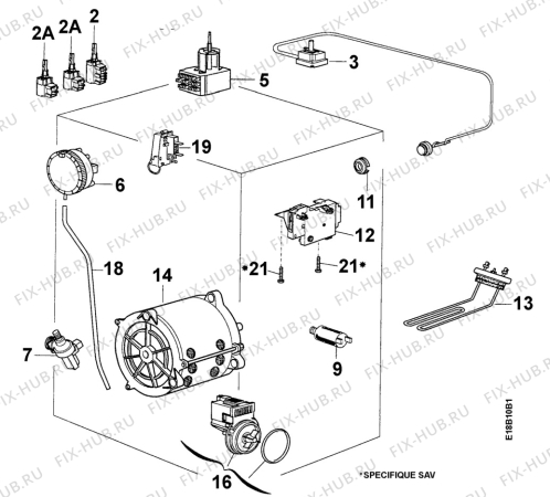 Взрыв-схема стиральной машины Zoppas PTC430 - Схема узла Electrical equipment