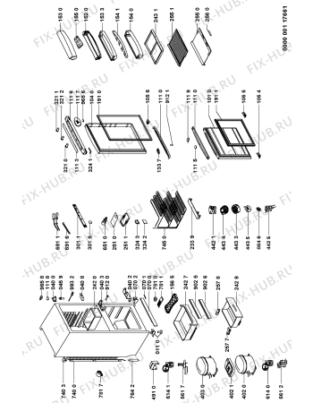 Схема №1 ARZ 539/H/DBLUE с изображением Корпусная деталь для холодильника Whirlpool 481245228242