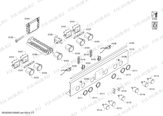 Схема №1 HCE644620R с изображением Стеклокерамика для плиты (духовки) Bosch 00711037