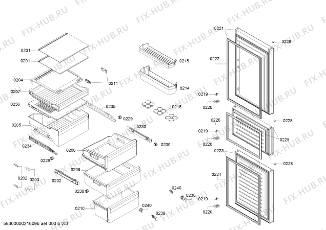 Схема №1 KGN28V268C с изображением Уплотнитель двери для холодильника Siemens 11025958