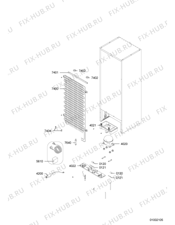 Схема №1 ARC 2340 с изображением Криостат для холодильника Whirlpool 480132100257