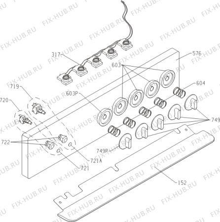Схема №1 GS512W-H (164782, P53A1-V2NPD) с изображением Панель для электропечи Gorenje 179139
