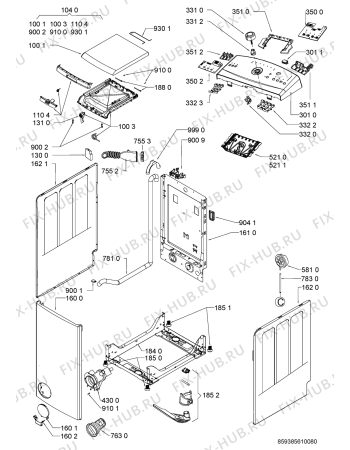 Схема №1 AWE 6121 с изображением Микромодуль для стиралки Whirlpool 481010417360