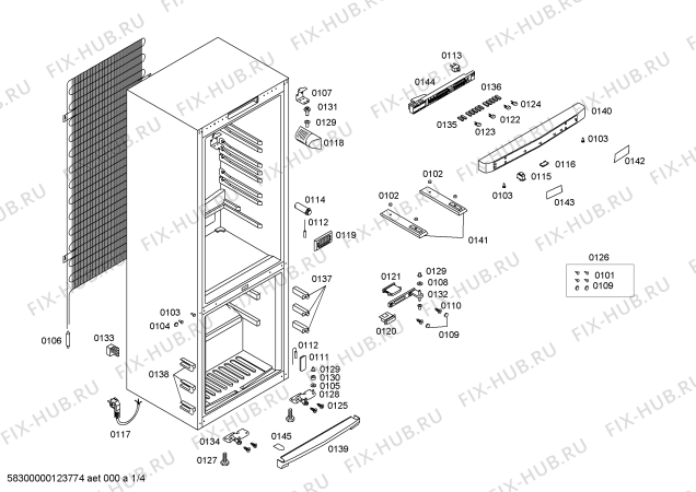 Схема №1 KGU44193 с изображением Компрессор для холодильника Bosch 00144156