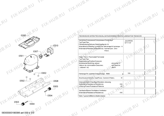 Схема №1 KGV36XW30, Bosch с изображением Инструкция по эксплуатации для холодильной камеры Bosch 18002692
