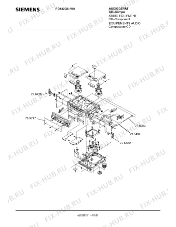 Схема №1 RD131G6 с изображением Амортизатор для телевизора Siemens 00796426