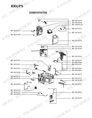 Схема №1 EA900040/700 с изображением Контейнер для электрокофемашины Krups MS-5A10361