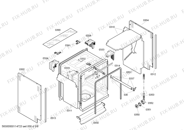 Схема №1 SGV55M73EU с изображением Набор кнопок для посудомойки Bosch 00601853