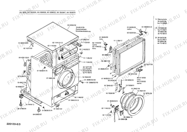 Взрыв-схема стиральной машины Siemens WV850025 - Схема узла 03