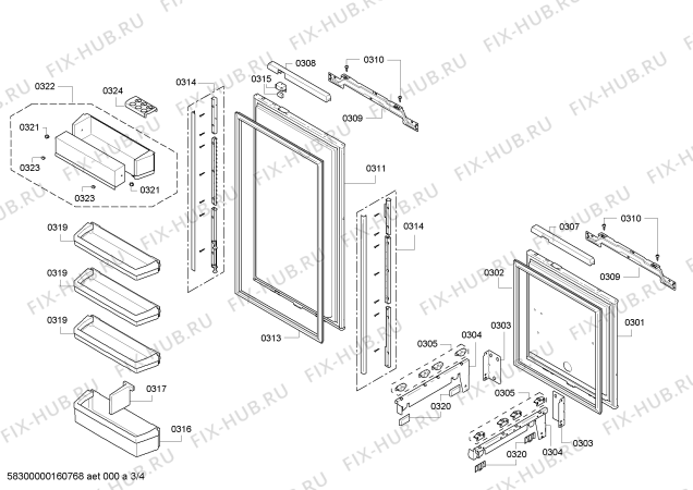 Схема №2 KIC38P65 с изображением Модуль для холодильной камеры Bosch 00678609