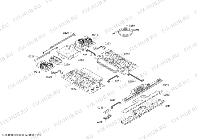 Взрыв-схема плиты (духовки) Bosch PIF645DE4E Bosch - Схема узла 02