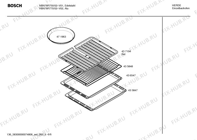 Схема №2 HBN78R770 с изображением Инструкция по эксплуатации для духового шкафа Bosch 00589533