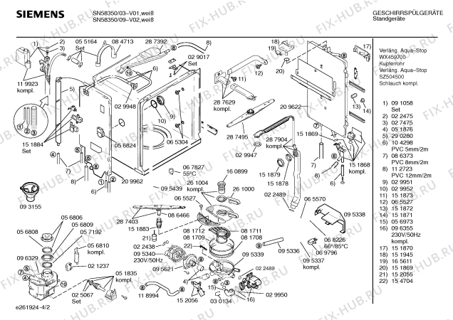 Схема №1 SN58350 с изображением Панель для посудомоечной машины Siemens 00290440