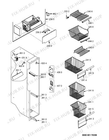 Схема №1 KSN 7071/A с изображением Крышечка для холодильника Whirlpool 481245388053