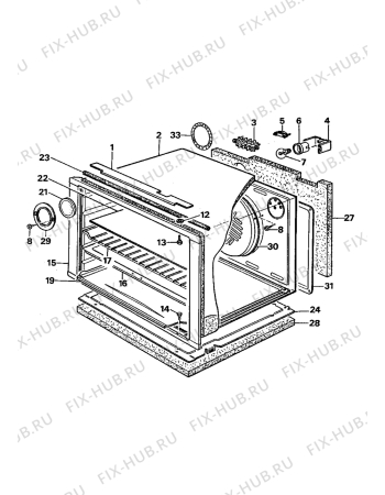 Взрыв-схема плиты (духовки) Nestor Martin 564.45-1 - Схема узла Oven equipment