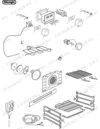 Схема №1 DE604PSC с изображением Провод для плиты (духовки) DELONGHI 1132407