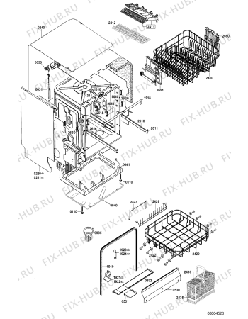 Взрыв-схема посудомоечной машины Ikea DWH M00 W 201.257.92 - Схема узла