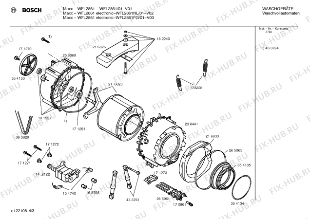 Схема №2 WFL2861FG Maxx WFL2861 electronic с изображением Таблица программ для стиралки Bosch 00583355